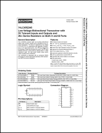 Click here to download 74LCXR2245 Datasheet