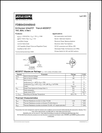 Click here to download FDB045AN08A0 Datasheet