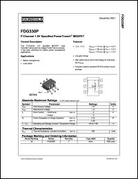 Click here to download FDG330P Datasheet