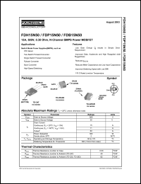 Click here to download FDP15N50 Datasheet