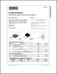 Click here to download FDP6676 Datasheet
