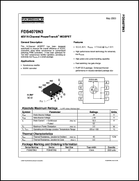 Click here to download FDS4070N3 Datasheet