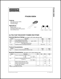 Click here to download FFA20U120DNTU Datasheet