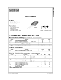 Click here to download FFPF06U40 Datasheet