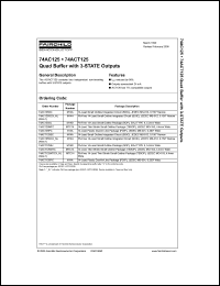 Click here to download 74ACT125 Datasheet