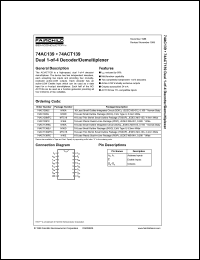 Click here to download 74ACT139 Datasheet