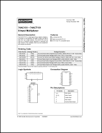 Click here to download 74AC151 Datasheet