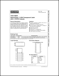 Click here to download 74ACTQ843 Datasheet