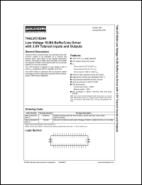 Click here to download 74ALVC16244GX Datasheet