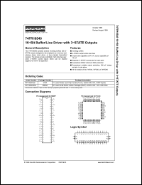 Click here to download 74FR16540 Datasheet