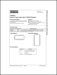 Click here to download 74FR573 Datasheet