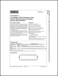 Click here to download 74LCX162373MTD Datasheet