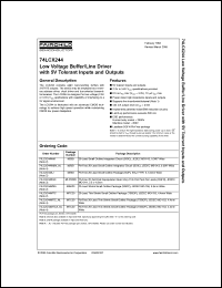 Click here to download 74LCX244MTCX_NL Datasheet