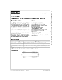 Click here to download 74LCXH16373MTD Datasheet