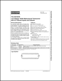Click here to download 74LCXZ16245MTD Datasheet