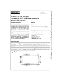 Click here to download 74LVT16543MEA Datasheet