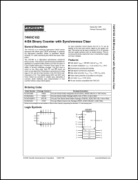Click here to download 74VHC163MTCX_NL Datasheet