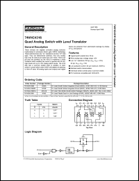 Click here to download 74VHC4316 Datasheet