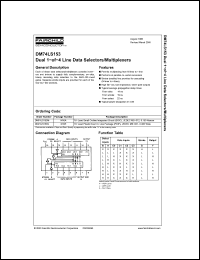 Click here to download 74LS153 Datasheet