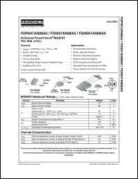 Click here to download FDP047AN08A0_NL Datasheet