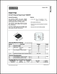 Click here to download FDS7779Z Datasheet