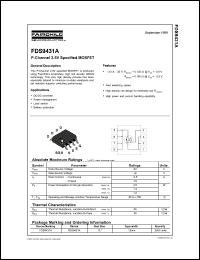 Click here to download FDS9431 Datasheet
