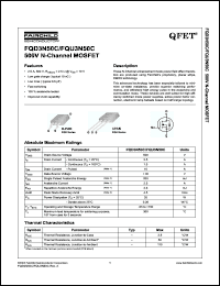 Click here to download FQD3N50 Datasheet