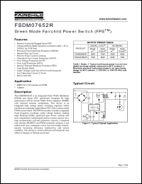 Click here to download FSDM07652R Datasheet