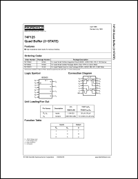 Click here to download 74F125 Datasheet