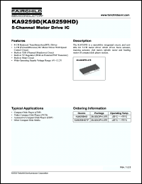 Click here to download KA9259HD Datasheet