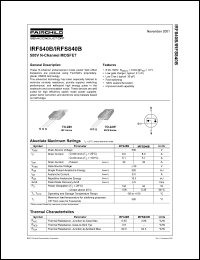 Click here to download IRFS840 Datasheet
