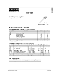 Click here to download KSD1020YBU Datasheet