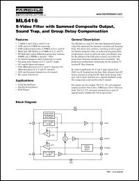 Click here to download ML6416 Datasheet