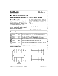 Click here to download MM74HC4040 Datasheet