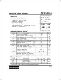 Click here to download SFU9024TU Datasheet