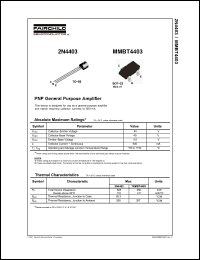 Click here to download 2N4403TF Datasheet