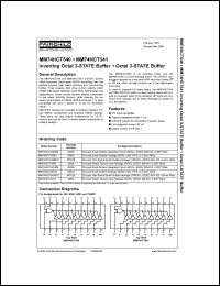 Click here to download MM74HCT541MTCX_NL Datasheet