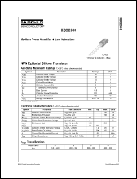 Click here to download KSC2500BTA Datasheet