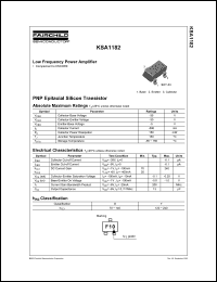 Click here to download KSA1182YMTF_NL Datasheet