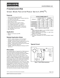 Click here to download FSDM0465 Datasheet