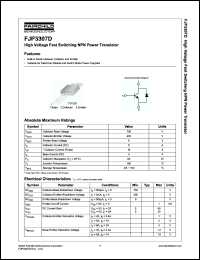 Click here to download FJP3307DH2TU Datasheet