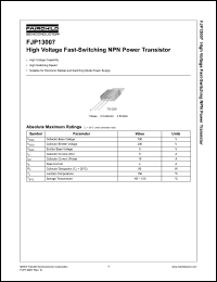 Click here to download FJP13007H1 Datasheet
