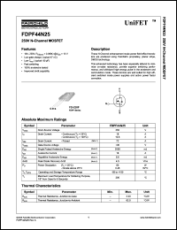Click here to download FDPF44N25 Datasheet