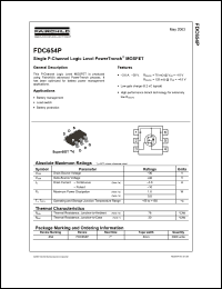 Click here to download FDC654P_NL Datasheet