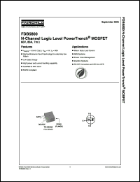 Click here to download FDB5800 Datasheet