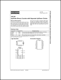 Click here to download 74F193PC_NL Datasheet