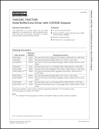 Click here to download 74ACT240SCX_NL Datasheet