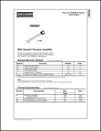 Click here to download 2N5961_D27Z Datasheet