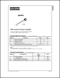 Click here to download 2N4402TA Datasheet