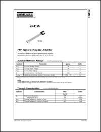 Click here to download 2N4125TF Datasheet